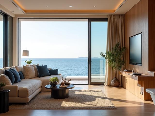 Interno villa costiera con mobili su misura